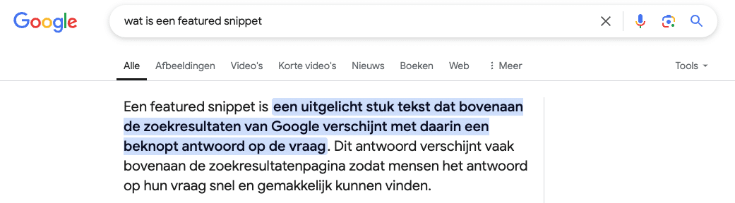 Featured Snippets Google