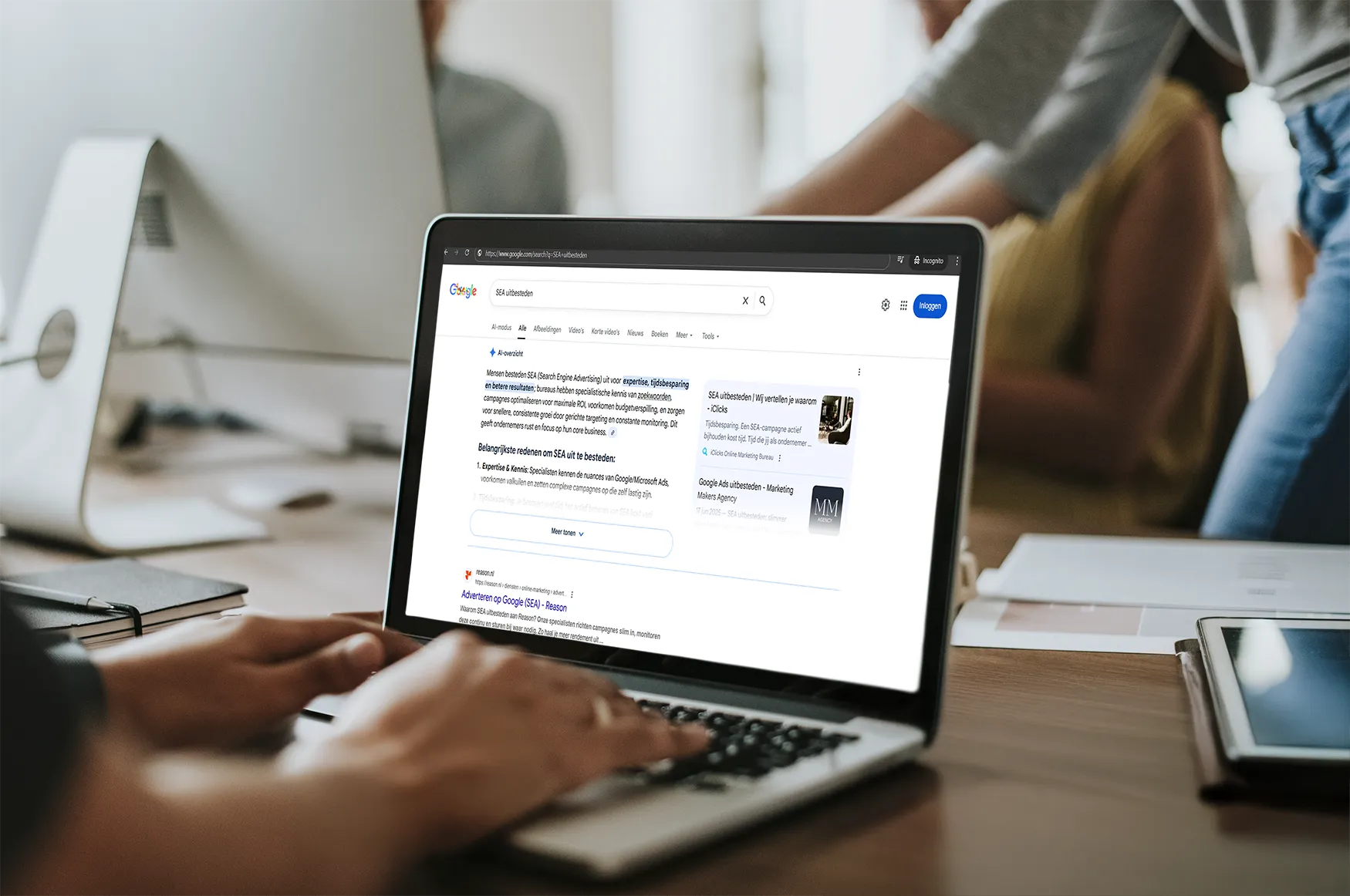 SEA uitbesteden zoekwoord in Google